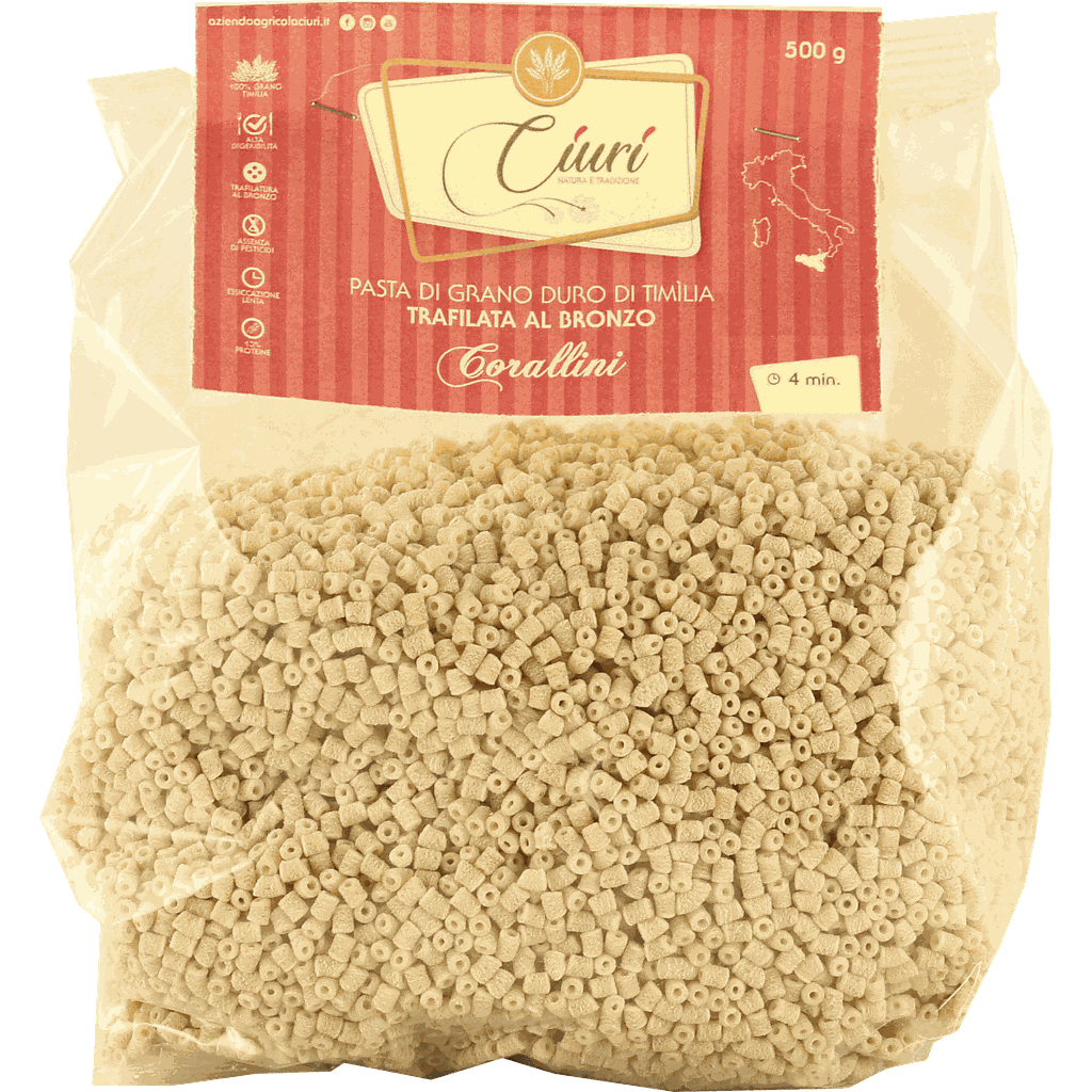 Pâtes de Timilia (corail) - sachet de 500 g