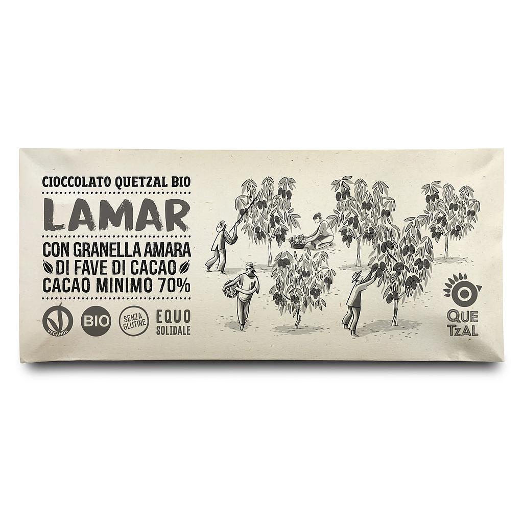 LaMar – Modica Schokolade mit Vollrohrzucker Dulcita und Kakaobohnenstücken BIO, 60 g