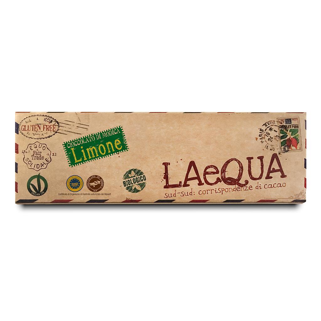 LAeQUA Limone - Modica Schokolade mit Zitronenschalen BIO, 60 gr