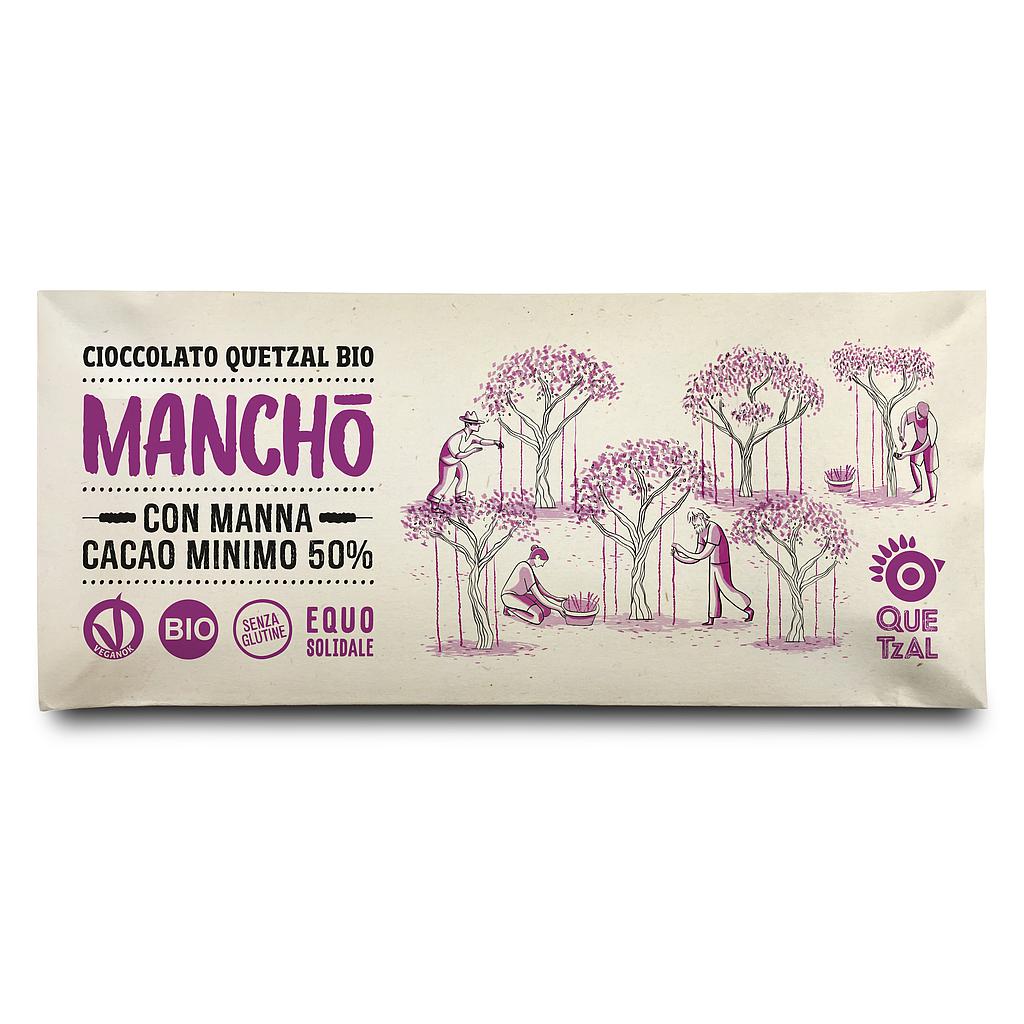 Manchò - Modica Schokolade 50% mit Manna BIO, 60g