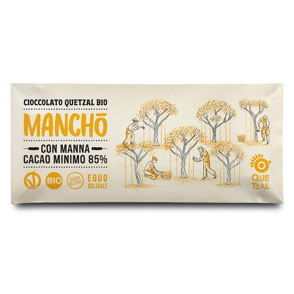 MANCHO - Cioccolata con manna 85% cacao BIO - 60 g