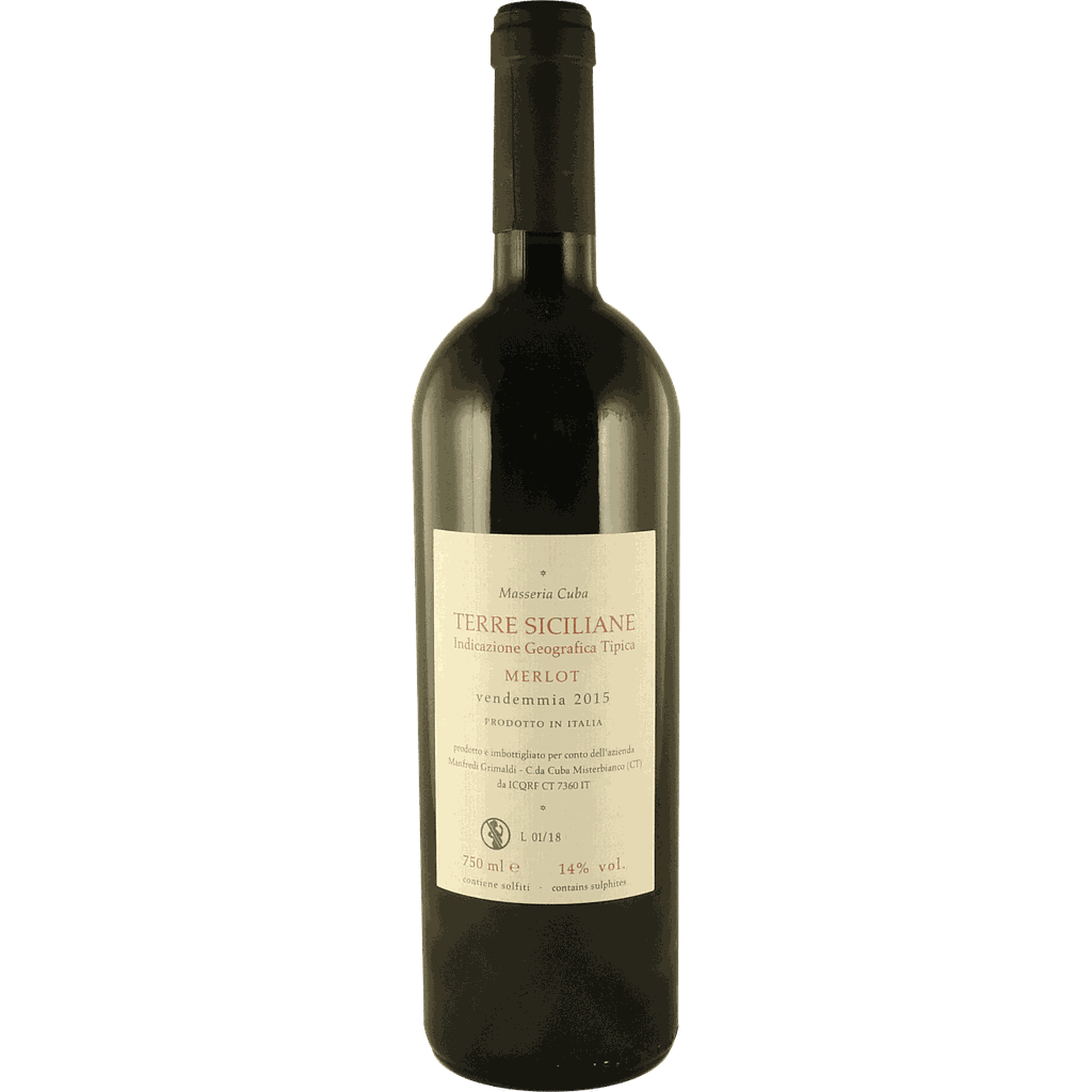 Vino Rosso Merlot IGT Terre Siciliane 2015 -  Bottiglia 75 cl